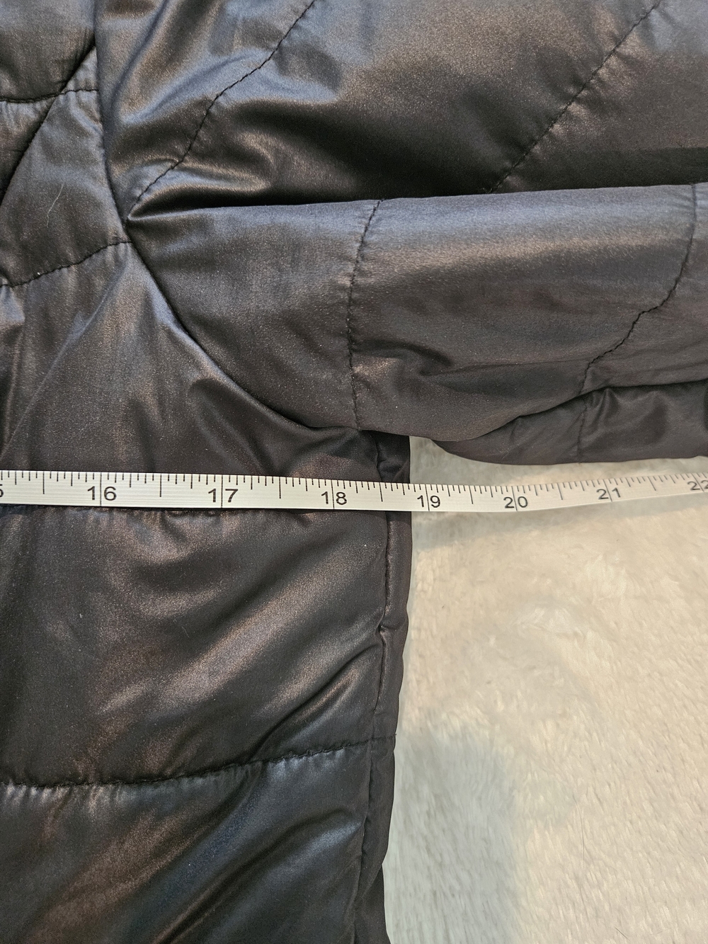 Black Quilted Hooded Puffer Jacket Size S Streetwear Casual Athleisure Spring - Picture 4 of 7